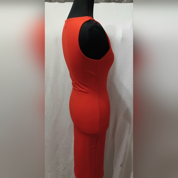 NWT Rings of Heart Red Peekaboo Bodycon Dress Size Small by Derek Heart - Picture 6 of 7